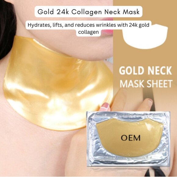 Gold 24k collagen neck mask  & Buttocks Mask Whitening Lift Collagen Pack1 Combo - Picture 7 of 10